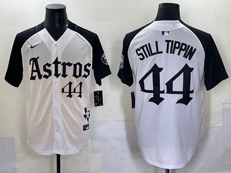 Men 2025 Houston Astros #44 Still Tippin White Black Five generations Joint Name Nike MLB Jersey style 6->houston astros->MLB Jersey